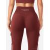 imageYEOREO Workout Flare Leggings with Pockets for Women Byenda Scrunch Butt Lifting Leggings Women No Front Seam Yoga PantsBurgundy