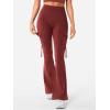 imageYEOREO Workout Flare Leggings with Pockets for Women Byenda Scrunch Butt Lifting Leggings Women No Front Seam Yoga PantsBurgundy