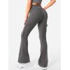 imageYEOREO Workout Flare Leggings with Pockets for Women Byenda Scrunch Butt Lifting Leggings Women No Front Seam Yoga PantsDark Grey