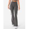 imageYEOREO Workout Flare Leggings with Pockets for Women Byenda Scrunch Butt Lifting Leggings Women No Front Seam Yoga PantsDark Grey
