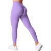 imageYEOREO Gym Leggings for Women V Back Workout Leggings Scrunch Butt Lifting Leggings for Women High Waist Yoga Pants DazeSmoke Purple