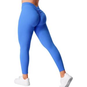 imageYEOREO Gym Leggings for Women V Back Workout Leggings Scrunch Butt Lifting Leggings for Women High Waist Yoga Pants DazeAquamarine