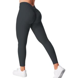 imageYEOREO Gym Leggings for Women V Back Workout Leggings Scrunch Butt Lifting Leggings for Women High Waist Yoga Pants DazeNavy Blue