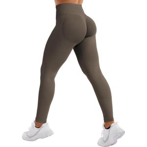 imageYEOREO SoftHue Hidden Scrunch Butt Workout Leggings for Women Seamless Mid Low Waist 25quot Impact Yoga Pants Tummy ControlCoffee