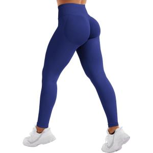 imageYEOREO SoftHue Hidden Scrunch Butt Workout Leggings for Women Seamless Mid Low Waist 25quot Impact Yoga Pants Tummy ControlMidnight Blue