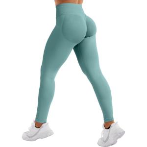 imageYEOREO SoftHue Hidden Scrunch Butt Workout Leggings for Women Seamless Mid Low Waist 25quot Impact Yoga Pants Tummy ControlPistachio
