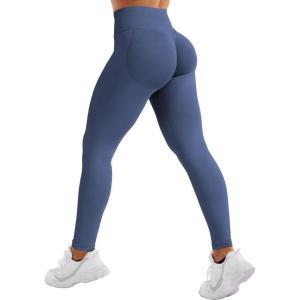 imageYEOREO SoftHue Hidden Scrunch Butt Workout Leggings for Women Seamless Mid Low Waist 25quot Impact Yoga Pants Tummy ControlSlate Gray