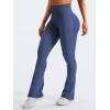 imageYEOREO Mini Flare Leggings Womens Workout Butt Lifting Legging Hidden Scrunch Seamless Impact Lilliean Yoga PantsBlue Gray