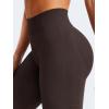 imageYEOREO Mini Flare Leggings Womens Workout Butt Lifting Legging Hidden Scrunch Seamless Impact Lilliean Yoga PantsChocolate Brown