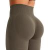 imageYEOREO Mini Flare Leggings Womens Workout Butt Lifting Legging Hidden Scrunch Seamless Impact Lilliean Yoga PantsCoffee