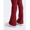 imageYEOREO Mini Flare Leggings Womens Workout Butt Lifting Legging Hidden Scrunch Seamless Impact Lilliean Yoga PantsScarlet Red