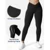 imageYEOREO V Waist Workout Leggings for Women Amplify Butt Lifting Scrunch Gym Leggings Seamless Yoga PantsBlack