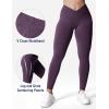 imageYEOREO V Waist Workout Leggings for Women Amplify Butt Lifting Scrunch Gym Leggings Seamless Yoga PantsBlack Purple