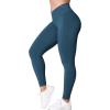 imageYEOREO V Waist Workout Leggings for Women Amplify Butt Lifting Scrunch Gym Leggings Seamless Yoga PantsBlue Green