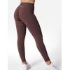 imageYEOREO V Waist Workout Leggings for Women Amplify Butt Lifting Scrunch Gym Leggings Seamless Yoga PantsBrown