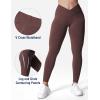 imageYEOREO V Waist Workout Leggings for Women Amplify Butt Lifting Scrunch Gym Leggings Seamless Yoga PantsBrown