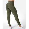 imageYEOREO V Waist Workout Leggings for Women Amplify Butt Lifting Scrunch Gym Leggings Seamless Yoga PantsDark Green