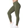 imageYEOREO V Waist Workout Leggings for Women Amplify Butt Lifting Scrunch Gym Leggings Seamless Yoga PantsDark Green