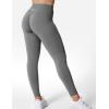 imageYEOREO V Waist Workout Leggings for Women Amplify Butt Lifting Scrunch Gym Leggings Seamless Yoga PantsGrey