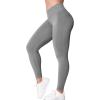 imageYEOREO V Waist Workout Leggings for Women Amplify Butt Lifting Scrunch Gym Leggings Seamless Yoga PantsGrey
