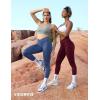 imageYEOREO V Waist Workout Leggings for Women Amplify Butt Lifting Scrunch Gym Leggings Seamless Yoga PantsLight Blue