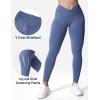 imageYEOREO V Waist Workout Leggings for Women Amplify Butt Lifting Scrunch Gym Leggings Seamless Yoga PantsLight Blue