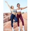 imageYEOREO V Waist Workout Leggings for Women Amplify Butt Lifting Scrunch Gym Leggings Seamless Yoga PantsNavy