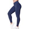 imageYEOREO V Waist Workout Leggings for Women Amplify Butt Lifting Scrunch Gym Leggings Seamless Yoga PantsNavy