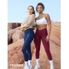 imageYEOREO V Waist Workout Leggings for Women Amplify Butt Lifting Scrunch Gym Leggings Seamless Yoga PantsWine