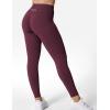 imageYEOREO V Waist Workout Leggings for Women Amplify Butt Lifting Scrunch Gym Leggings Seamless Yoga PantsWine