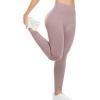 imageYEOREO Women Workout Leggings Seamless High Waisted Solid Yoga PantsBrown
