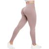 imageYEOREO Women Workout Leggings Seamless High Waisted Solid Yoga PantsBrown