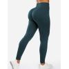 imageYEOREO Women Workout Leggings Seamless High Waisted Solid Yoga PantsDark Green