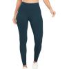 imageYEOREO Women Workout Leggings Seamless High Waisted Solid Yoga PantsDark Green
