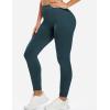 imageYEOREO Women Workout Leggings Seamless High Waisted Solid Yoga PantsDark Green