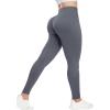 imageYEOREO Women Workout Leggings Seamless High Waisted Solid Yoga PantsDark Grey