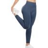 imageYEOREO Women Workout Leggings Seamless High Waisted Solid Yoga PantsNavy