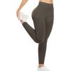 imageYEOREO Women Workout Leggings Seamless High Waisted Solid Yoga PantsOlive