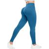 imageYEOREO Women Workout Leggings Seamless High Waisted Solid Yoga PantsPacific Blue