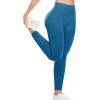 imageYEOREO Women Workout Leggings Seamless High Waisted Solid Yoga PantsPacific Blue