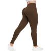 imageYEOREO Women Workout Leggings Seamless High Waisted Solid Yoga PantsTaupe