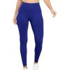 imageYEOREO Women Workout Leggings Seamless High Waisted Solid Yoga PantsTrue Indigo