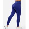 imageYEOREO Women Workout Leggings Seamless High Waisted Solid Yoga PantsTrue Indigo