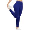 imageYEOREO Women Workout Leggings Seamless High Waisted Solid Yoga PantsTrue Indigo