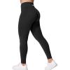 imageYEOREO V Waist Workout Leggings for Women Amplify Butt Lifting Scrunch Gym Leggings Seamless Yoga PantsBlack