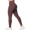 imageYEOREO V Waist Workout Leggings for Women Amplify Butt Lifting Scrunch Gym Leggings Seamless Yoga PantsBrown