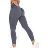 imageYEOREO Women Workout Leggings Seamless High Waisted Solid Yoga PantsDark Grey