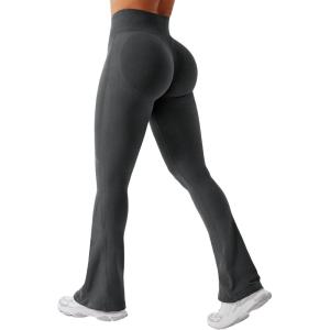 imageYEOREO Mini Flare Leggings Womens Workout Butt Lifting Legging Hidden Scrunch Seamless Impact Lilliean Yoga PantsAsphalt Ash
