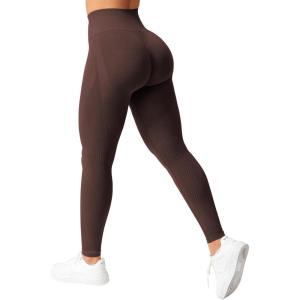 imageYEOREO Scrunch Workout Leggings for Women Grand Butt Lifting Seamless Leggings High Waisted Tummy Control Gym Yoga PantsChocolate