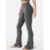 imageYEOREO Flare Split Hem Leggings for Women Tummy Control Workout Leggings Nasreen Hidden Scrunch Bootcut Gym Yoga PantsDark Gray